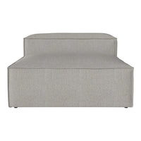 Light gray modular chaise lounge with a sleek, minimalistic design and subtle textured pattern. Perfect for modern spaces.
