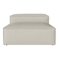 Light beige modular sofa with a minimalist design and soft, textured fabric pattern. Perfect for contemporary decor.