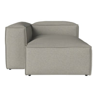 Light gray sectional sofa with a clean, minimalist design and subtle texture. Perfect for modern interiors.
