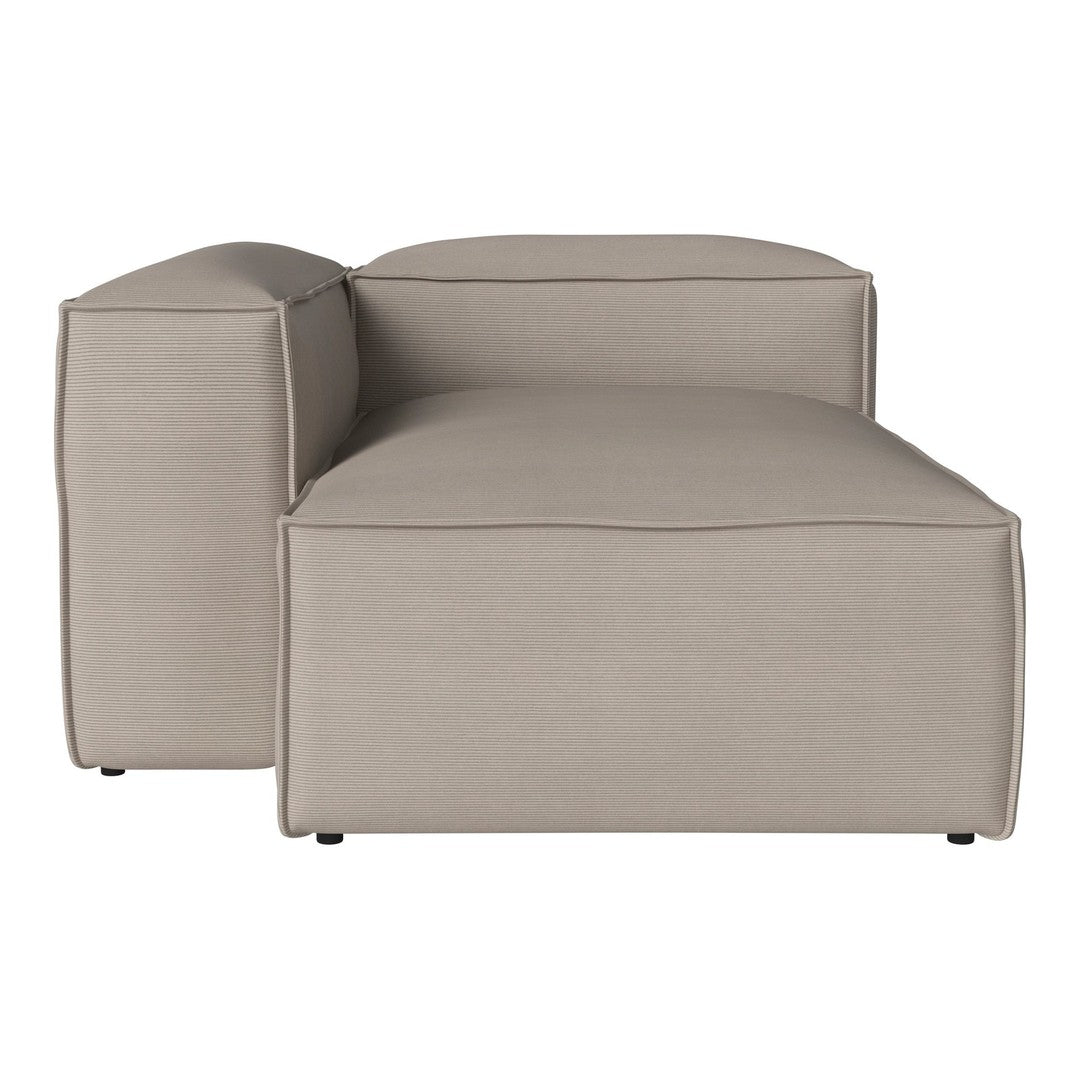Light beige modular sofa with a smooth, minimalist design and subtle stitching details. Perfect for modern interiors.