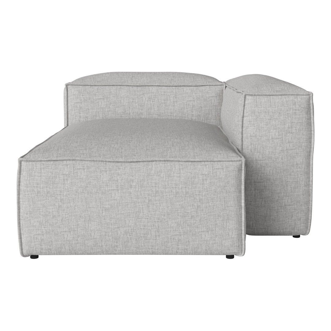 Gray upholstered modular sofa with a minimalist design and subtle texture patterns. Perfect for modern decor.