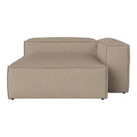 Beige modern sectional sofa with a sleek, minimalist design and textured fabric. Perfect for contemporary interiors.