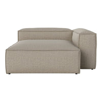 Beige modular sofa section with subtle woven texture and clean lines, perfect for modern interiors.