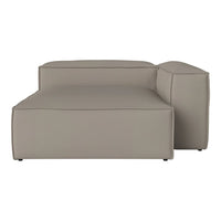 Modern beige sectional sofa with a minimalist design and smooth, clean lines. Ideal for contemporary interiors.