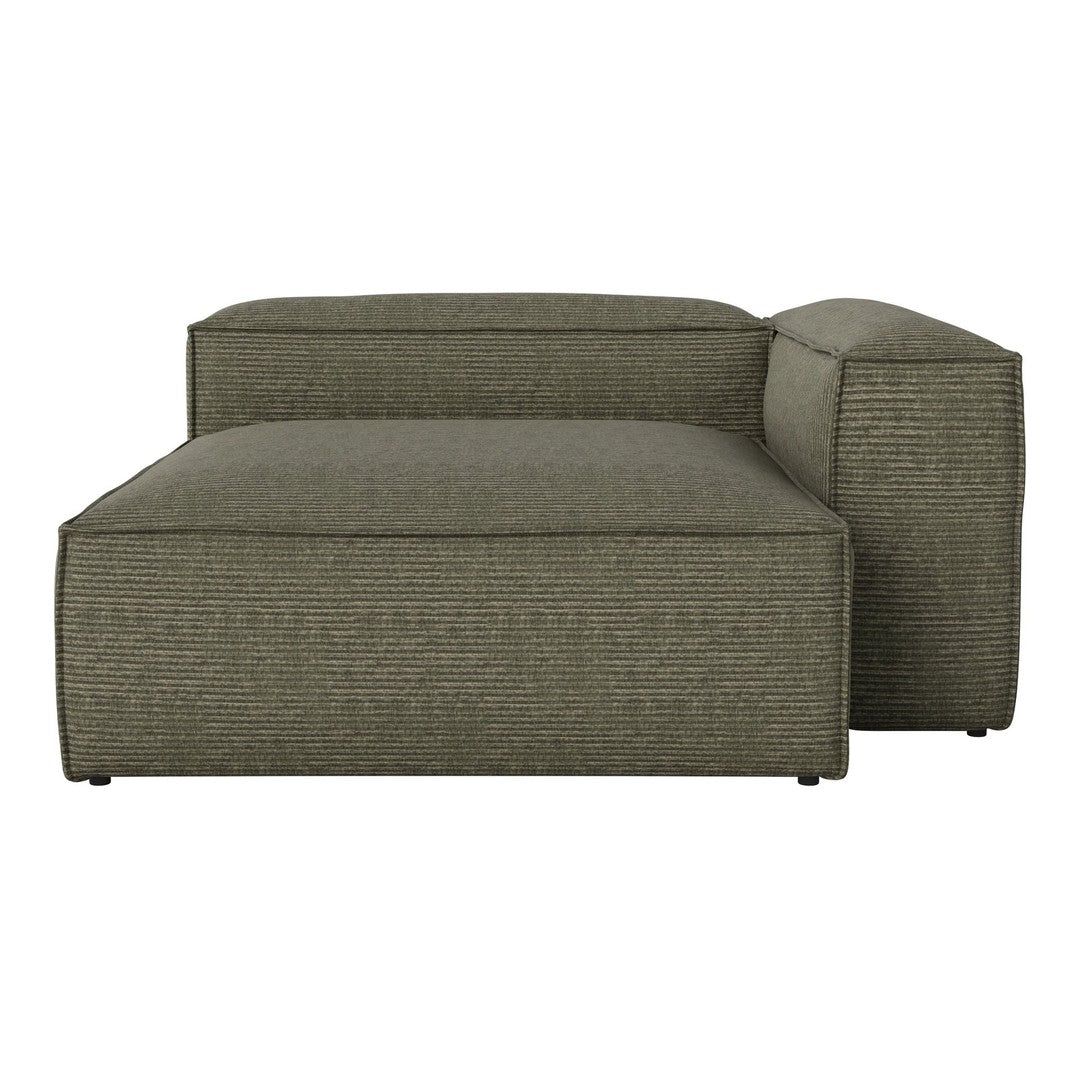 Olive green sectional sofa with a textured fabric pattern, offering a modern and cozy aesthetic for any living space.