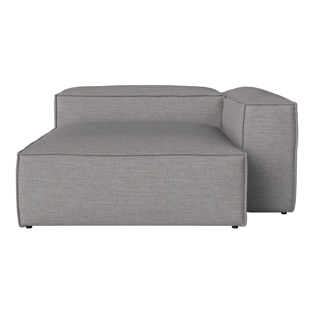 Grey modular sofa with a sleek, minimalist design and subtle textured fabric pattern. Perfect for modern interiors.