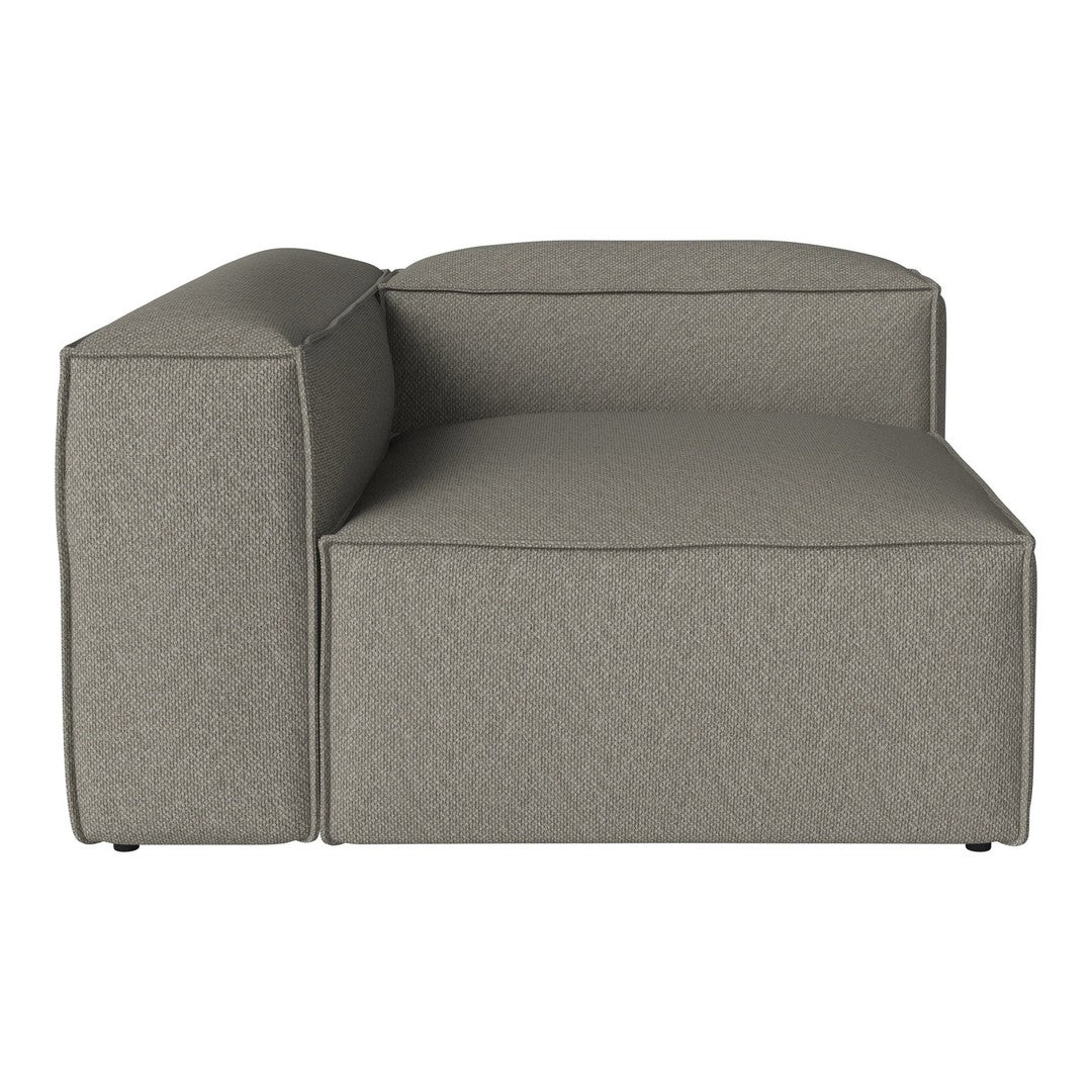 Gray fabric sectional sofa with a clean, modern design and smooth, minimalist lines. Perfect for contemporary interiors.