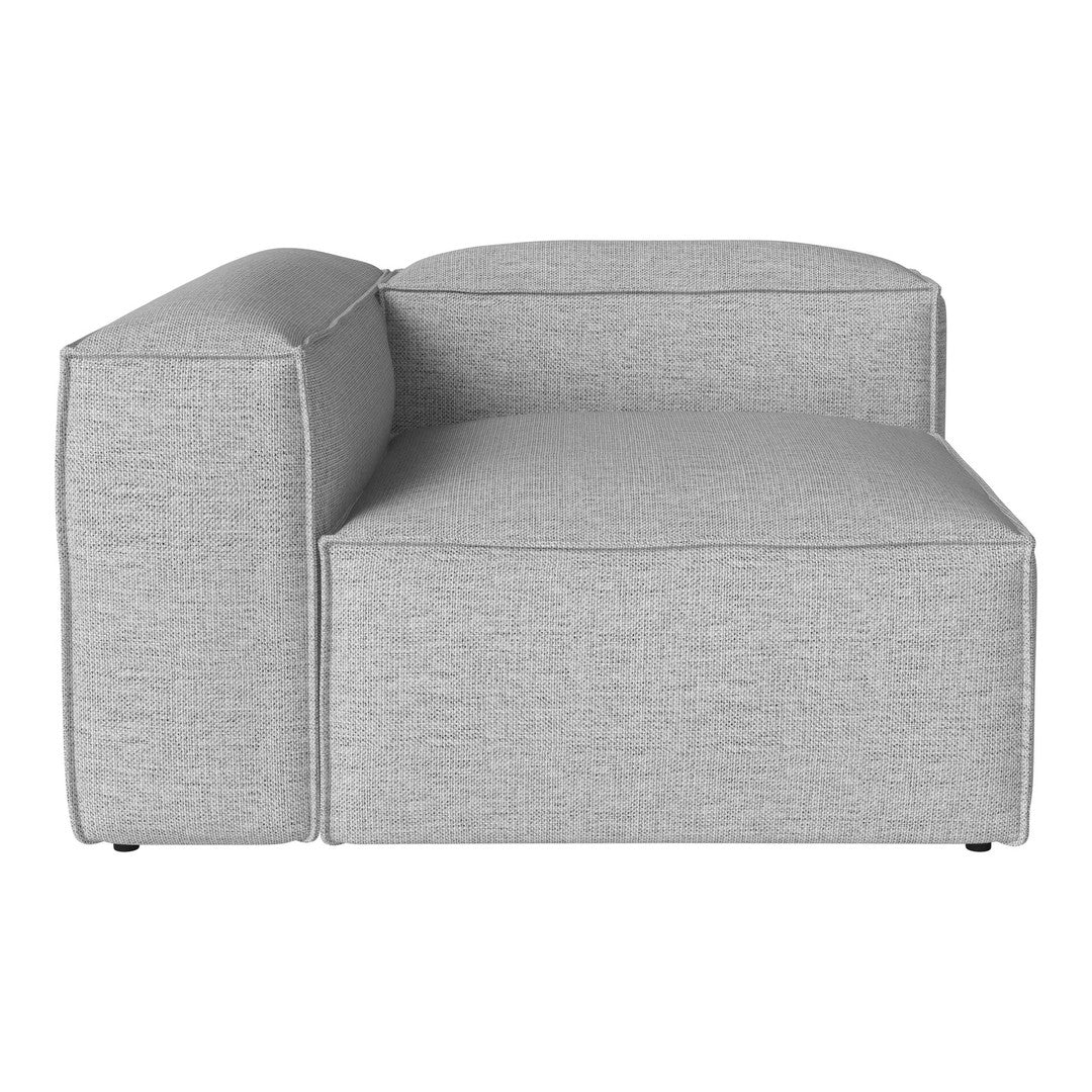Gray sectional couch with a subtle textured pattern for a modern and stylish living space.
