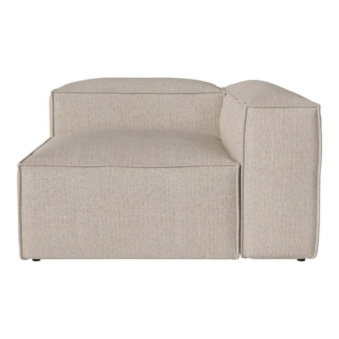 Cream textured sofa with a minimalist design and subtle pattern, ideal for modern interiors.