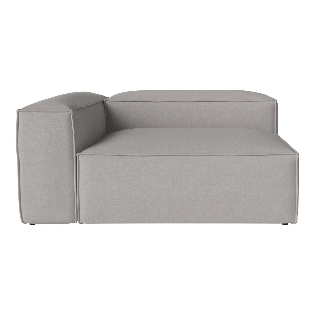 Gray modular sofa with smooth fabric and minimalistic design perfect for modern interiors.
