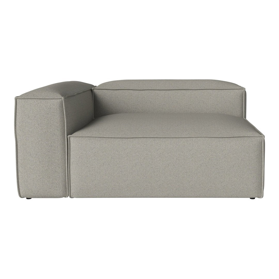 Gray modular sofa with a minimalist design and smooth, textured fabric. Perfect for modern interiors.