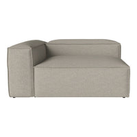 Light gray modern sectional sofa with a minimalist design and textured fabric upholstery. Perfect for any contemporary space.