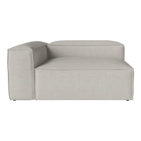 Modern light gray sectional sofa with a clean, minimalist design and a textured fabric finish. Perfect for contemporary spaces.