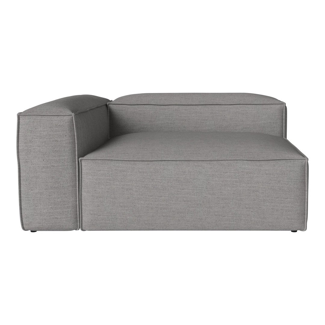 Modern gray L-shaped sofa with a minimalist design and subtle texture. Perfect for contemporary living spaces.