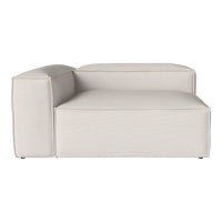 Light beige sectional sofa with a minimalist design and subtle textured pattern. Perfect for modern interiors.