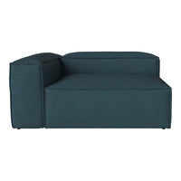 Teal sofa with a textured fabric, featuring a modern, minimalist design and clean lines. Ideal for contemporary spaces.