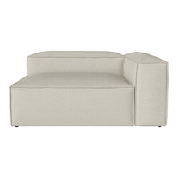 Light beige sectional sofa with a textured fabric pattern, perfect for modern living spaces.