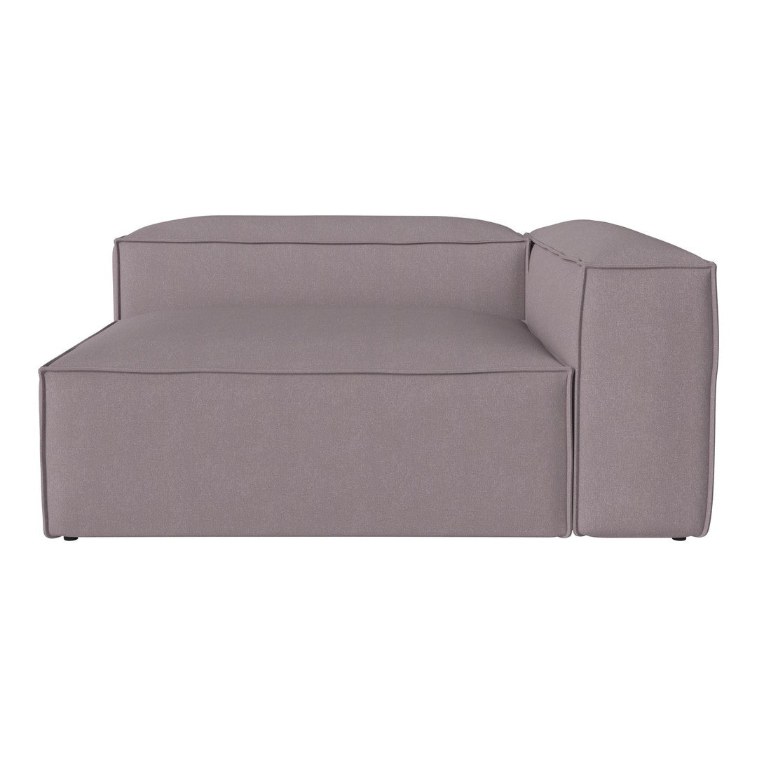 Contemporary light gray sectional sofa with sleek, minimalist design and subtle texture. Perfect for modern interiors.