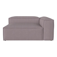 Contemporary light gray sectional sofa with sleek, minimalist design and subtle texture. Perfect for modern interiors.