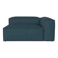 Teal modern sectional sofa with a smooth, textured fabric and minimalist design. Perfect for stylish living spaces.