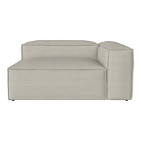 Beige sectional sofa with a modern, textured pattern and sleek design, perfect for contemporary interiors.