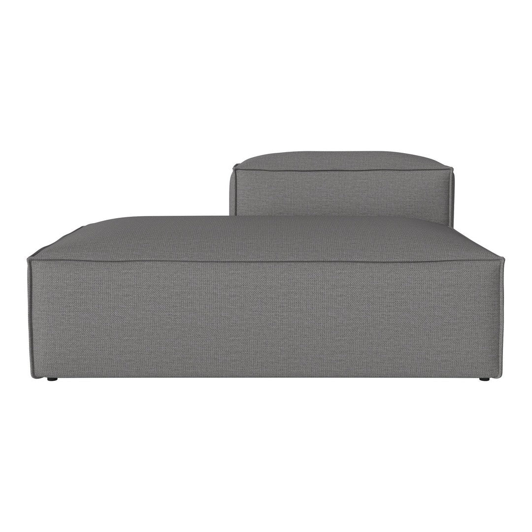 Gray modular sofa with a smooth, contemporary design and subtle texture, perfect for modern interiors.