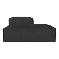 Modern charcoal gray sectional sofa with a sleek, minimalist design and subtle textured fabric. Perfect for any space.