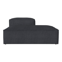 Charcoal gray sectional sofa with a smooth, textured fabric and clean, modern lines. Perfect for contemporary decor.