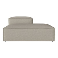 Light beige modular sofa with a smooth, contemporary design and subtle rounded edges, perfect for modern decor.