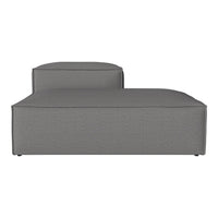 Gray modern sectional sofa with a sleek, minimalist design and subtle textured pattern. Ideal for contemporary decor.
