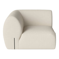 Beige modern sofa with a rounded arm and smooth, minimalistic design. Perfect for contemporary interiors.