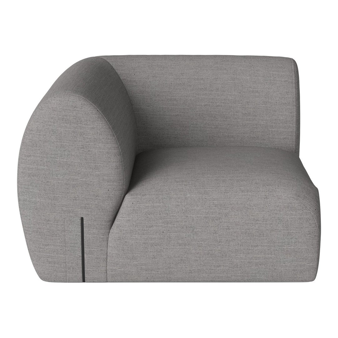 Gray modern sofa section with a smooth, minimalist design and subtle textured fabric. Perfect for contemporary decor.