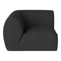Contemporary dark gray upholstered chair with a textured, woven pattern for modern interiors.
