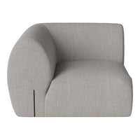 Sleek gray upholstered accent chair with smooth curves and subtle textured patterns, perfect for modern interiors.