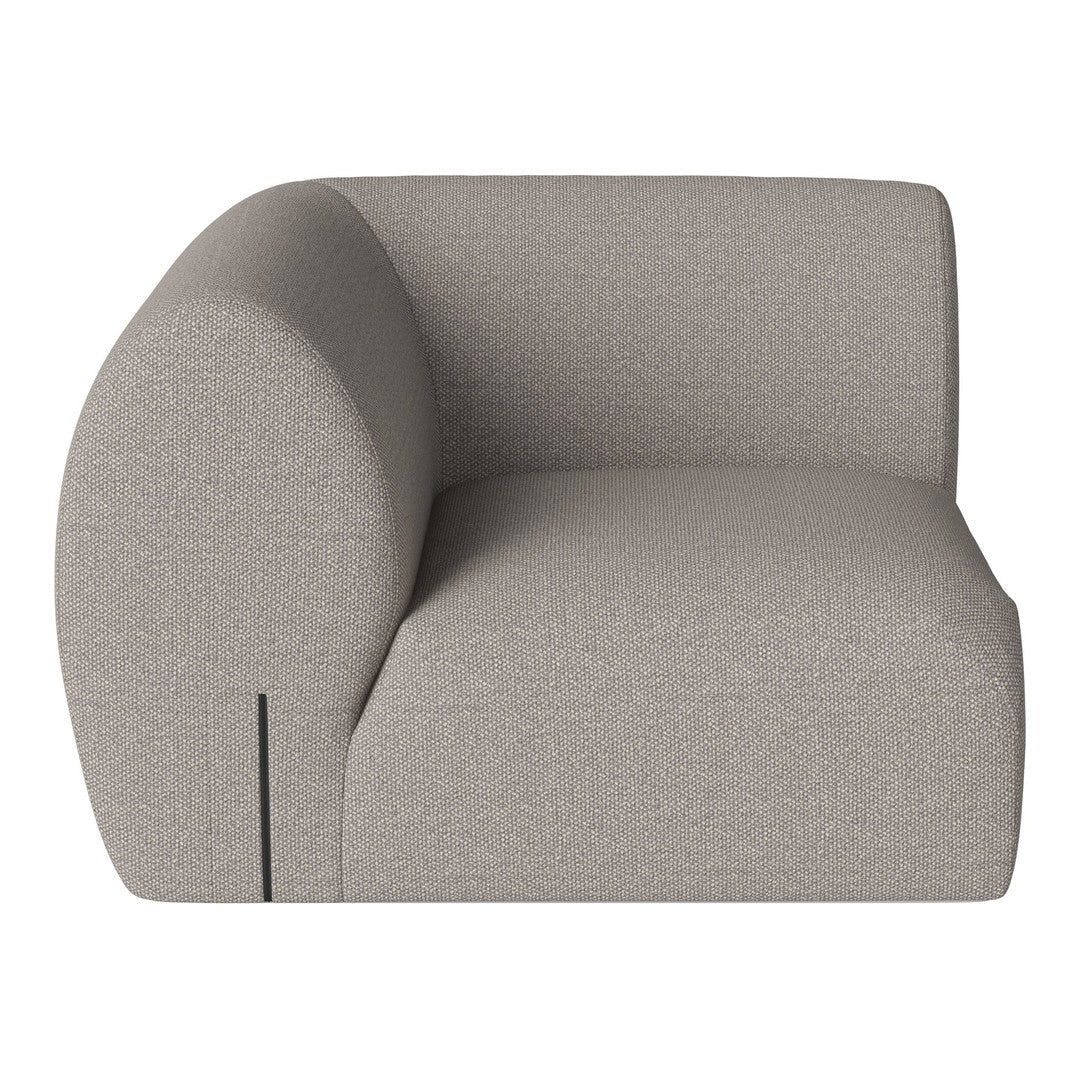 Gray upholstered armchair with a sleek, modern design and soft, textured fabric. Ideal for contemporary spaces.