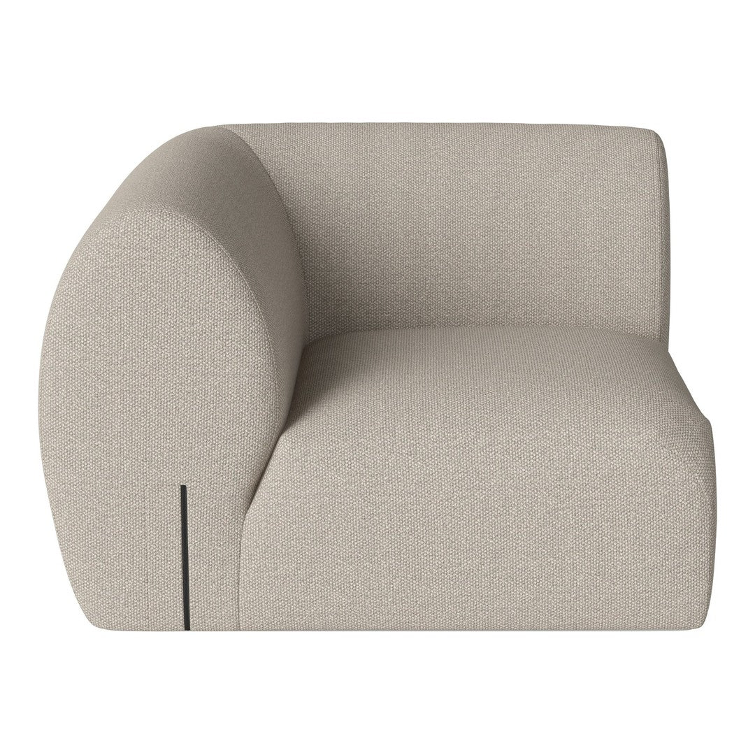 Beige modern sofa with a minimalist design and smooth, curved lines. Perfect for contemporary decor.