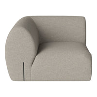 Light gray upholstered chair with a smooth, rounded shape and minimalistic design, perfect for modern decor.