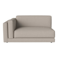 Light beige corner sofa with a textured fabric, featuring a minimalist design and clean lines. Ideal for modern decor.