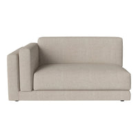 Light beige sofa with a minimalist design and subtle textured pattern, perfect for modern living spaces.