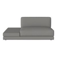 Gray modular sofa with a sleek, modern design and minimalist style, perfect for contemporary interiors.