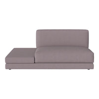 Modern gray modular sofa with clean lines and a smooth, minimalist design, perfect for contemporary spaces.