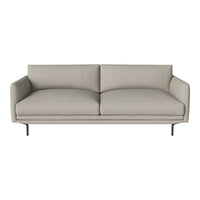 Light gray modern sofa with a minimalist design and smooth fabric upholstery. Perfect for contemporary living spaces.