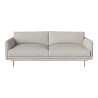 Light gray modern sofa with a sleek design and smooth texture, featuring a simple, minimalist aesthetic.