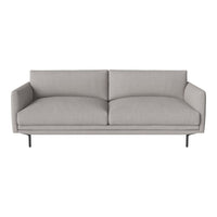 Light gray modern sofa with a sleek design, featuring smooth fabric and minimalist lines. Ideal for contemporary decor.