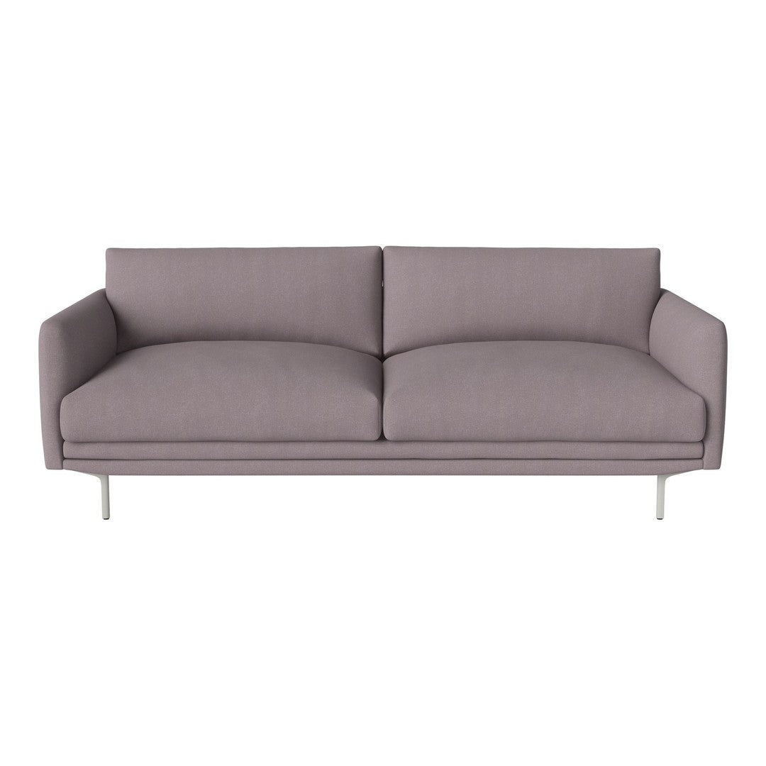 Light gray sofa with a smooth, minimalist design and simple, clean lines. Perfect for modern decor.