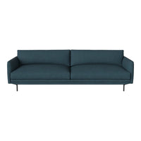 Teal velvet sofa with a sleek, modern design and smooth, minimalist lines. Perfect for contemporary living spaces.