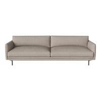 Modern beige sofa with a minimalist design and smooth, textured fabric upholstery. Perfect for any contemporary living space.