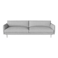 Light gray modern sofa with a clean, minimalist design and smooth fabric upholstery. Stylish and contemporary look.