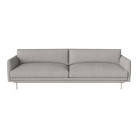 Light gray modern sofa with a sleek, minimalist design and smooth fabric upholstery. Ideal for contemporary spaces.