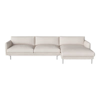 Modern off-white sectional sofa with clean lines and minimalist design, perfect for contemporary interiors.